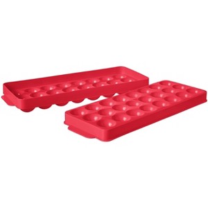 Hutzler 24 Ice Ball Tray, 1-inch Round Ice Sphere Mold with Lid - 1 of 4