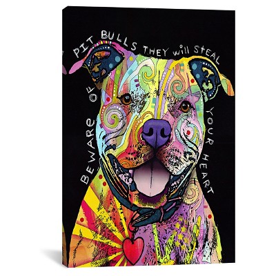 Beware of Pit Bulls by Dean Russo Canvas Print