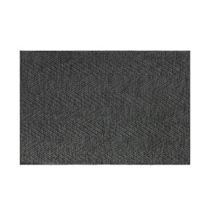 TOWN & COUNTRY BASICS Pax Herringbone Textured Solid Everwash® Washable Area Rug, Low Pile, Non-Slip, Pet & Family Friendly Rug, Black, 2'11"x4'11" - 1 of 4