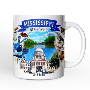 Artistic Mississippi State Themes and Landmarks Mug (Non-Custom Only)| OrnamentallyYou - 1 of 4