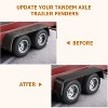 Acekool Trailer Fenders (2-Pack) - Fits 13"-15" Wheels on Tandem Axles, 12-Gauge Steel, 73"x10"x13" Unpainted - 4 of 4