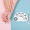 Unique Bargains Portable Small Semicircle Nail Art Palette Silver Tone 1 Set - 2 of 4