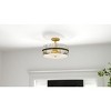 Reagan 3-Light Matte Black Semi-Flush Mount - 3 of 4