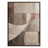 Kate & Laurel All Things Decor 31.5"x41.5" Sylvie Curved Grid Abstract on Neutral Linen Framed Canvas by The Creative Bunch Studio Brown - 2 of 4