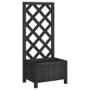 vidaXL Square Garden Planter - Solid Pinewood Flower Box - Ideal for Plants, Vegetables, Herbs and Flowers - Suitable for Garden, Patio, Balcony Decor - 2 of 4