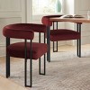 Set of 8 Modern Velvet Dining Chairs, Upholstered Armchairs with Metal Legs, Contemporary Accent Chairs for Dining Room & Kitchen-Maison Boucle - 4 of 4