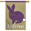 Cottontail Rabbit Spring Burlap House Flag Easter 28" x 40" Briarwood Lane - 2 of 4