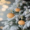 GlasFlength Tree Ornaments Modern Glass Ball Set Simple Elegant Design for Christmas Tree Home Decor Indoor Outdoor, Gold, 4.7"*4.7"*4.7" - 2 of 4