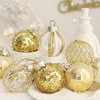 25 Pcs Christmas Ball Ornaments, 2.36 Inch Clear Christmas Tree Decorations, Shatterproof PVC Halling Balls Ornaments Set - 3 of 4