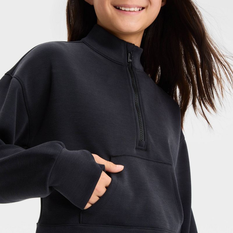 Girls' 1/2 Zip Pullover Sweatshirt - All In Motion™, 4 of 10