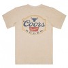 Mens Coors Banquet Rodeo Logo Distressed Front and Back Tan T-Shirt - 3 of 4
