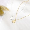 HOPE LOVE SHINE Encouragement Necklace for Women – Sterling Silver Gold Blank Slate Pendant – Inspirational Gift, 18” Chain - 2 of 4