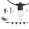 36FT Solar Powered LED Vintage White String Light Set, 15 Bulbs with Remote Control - 4 of 4