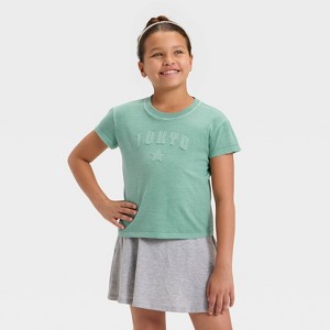 Girls' Short Sleeve Relaxed Fit Graphic T-Shirt - Cat & Jack™ - 1 of 4