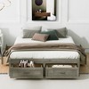 ALEXOUN Wooden Bed Frame with 6 Storage Drawers,Without Headboard Design,Slat Support,No Box Spring Needed,Easy Assembly - 2 of 4