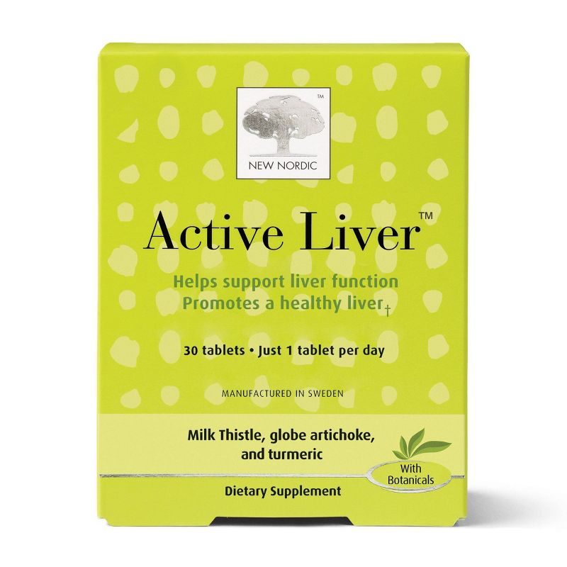 New Nordic Active Liver Detox Vegan Vitamin Tablets with Milk Thistle - 30ct, 1 of 12