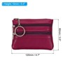Unique Bargains PU Leather Change Coin Purses Pouch with Zipper Key Ring 4.7" x 3.5" 1 Pc - 2 of 3