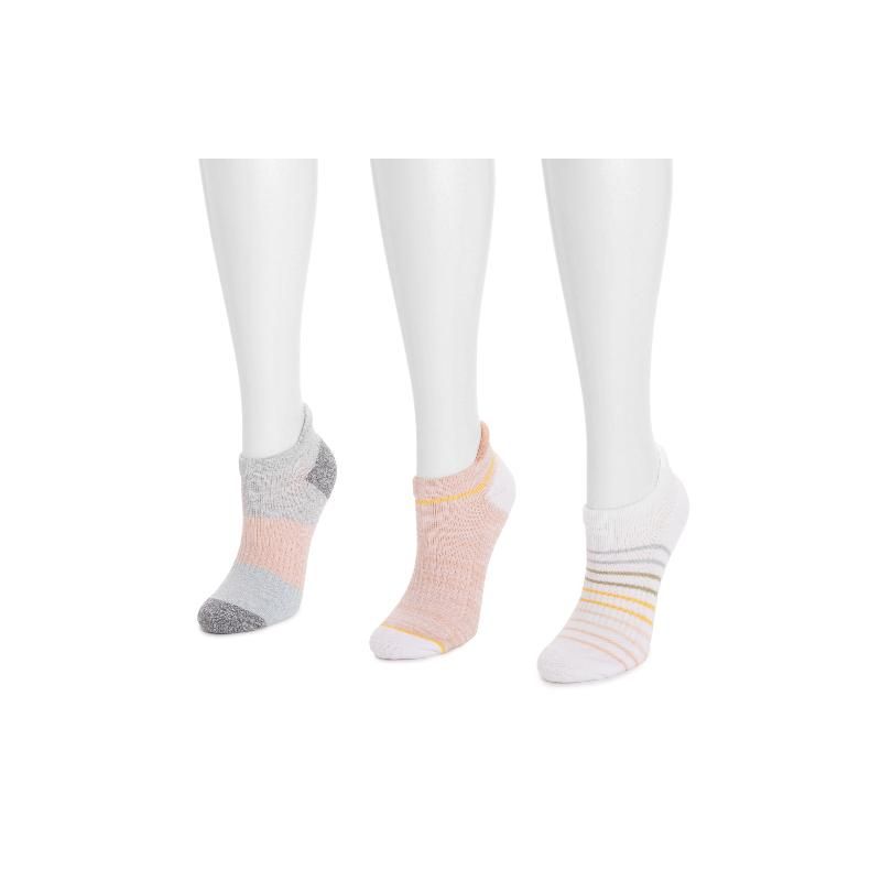 MUK LUKS Womens 3 Pack Nylon Compression Ankle Socks, 5 of 7