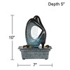 John Timberland Modern Tabletop Water Fountain with LED Light 10" Silhouette for Indoor Table Top Desk - 4 of 4