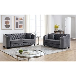 TiramisuBest 3-seater + 2-seater Combination sofa,Grey - 1 of 4