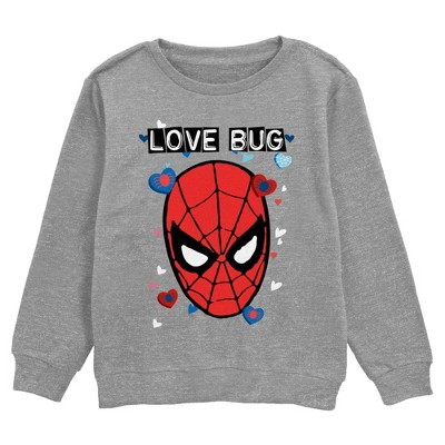 Boy's Marvel: Spider-Man Spider-Man Love Bug  Sweatshirt - Athletic Heather - Medium