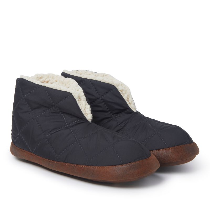 Dearfoams Mens Original Quilted Nylon Warm Up Bootie House Slipper, 2 of 6