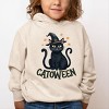The Juniper Shop Catoween Cat Toddler Hoodie - 4T - Natural - 3 of 4