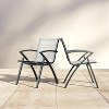 2PCS/ 4 PCS Modern Aluminum Outdoor Dining Chairs - Ergonomic Design for Patio, Poolside, Restaurants - All-Weather Rust-Resistant Gray - 3 of 4