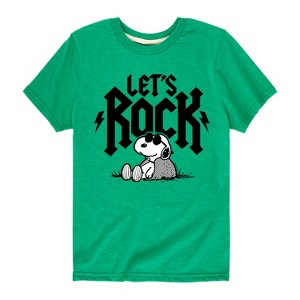 Boys' - Peanuts - Lets Rock Short Sleeve Graphic T-Shirt - 1 of 4