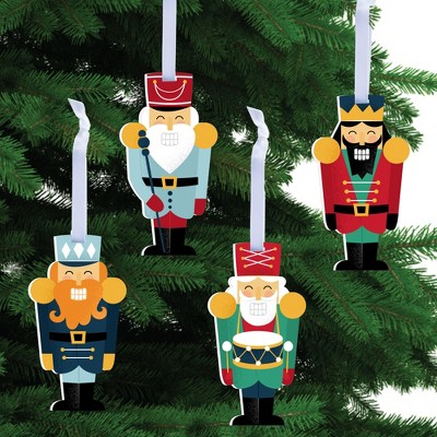 Big Dot of Happiness Christmas Nutcracker - Holiday Party Decorations - Christmas Tree Ornaments - Set of 12