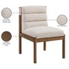Meridian Furniture,Eloura Beige Linen Textured Fabric Upholstered Dining Chair, Set of 2 - 3 of 4