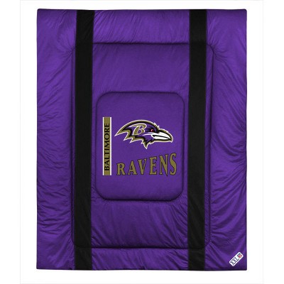 NFL Twin Comforter Sidelines Football Bed - Baltimore Ravens..