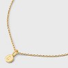 14K Gold Plated Round Initial Pendant Necklace - A New Day™ - 4 of 4