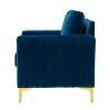 Set of 2 Iapygia Contemporary Tufted Wooden Upholstered Club Chair with Metal Legs for Bedroom Club Chair| ART OF LIVING DESIGNS - 3 of 4