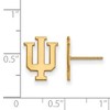 Black Bow Jewelry 10k Yellow Gold Indiana Hoosiers NCAA Post Earrings - 2 of 3