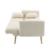 CAVINAS Loveseat Sofa with Metal Feet, Modern Convertible Sofa, Vintage Accent Sofa, Upholstered Sofa Couch for Living Room - 2 of 4