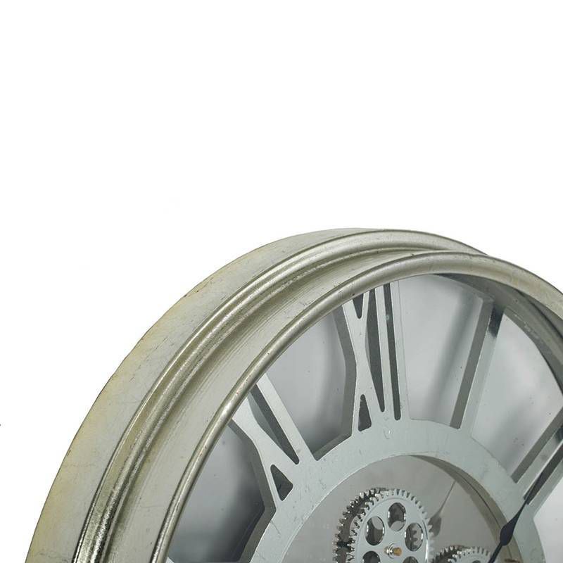 21&#34; Hereford Transitional Round Wall Clock Silver - A&#38;B Home, 5 of 14