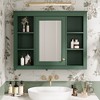 NicBex Bathroom Wall Mount Storage Cabinet Mirror Medicine Cabinet with Single Door & 6 Shelves - 2 of 4