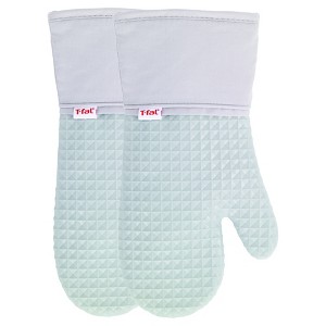2pk Gray Waffle Silicone Oven Mitt - T-Fal