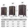 Gulches 3-Piece Luggage Set: 20"/24"/28" Brown ABS Spinner Suitcases with TSA Lock - 2 of 4