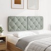 vidaXL Headboard Cushion Light Gray 53.9" Velvet - 4 of 4