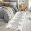 Modern Striped Rug for Living Room, Large Non-Slip Low Pile Diamond Washable Rugs, Stain-Resistant Contemporary Geometric Soft Indoor Carpet - 3 of 4