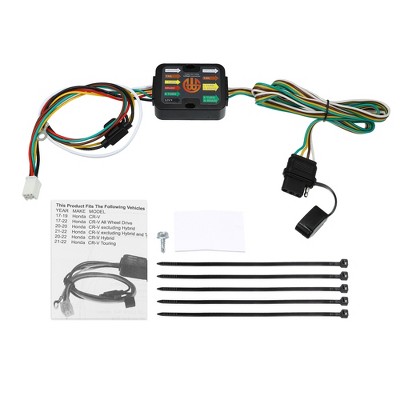 Unique Bargains 1 Set 56370 4-Pin Trailer Wiring Harness for Honda CR-V Selecto Black