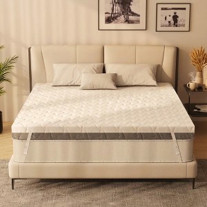 Dyonery Extra Firm & Firm Mattress Topper High-Density Foam for Back Pain Relief, Removable Washable Cover, CertiPUR-US Certified - 1 of 4