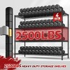 75.6" H Storage Shelves with Wheels, 2500LBS Garage Shelving Heavy Duty Metal Shelves,  Adjustable Pantry Shelf, Commercial Shelving - 4 of 4