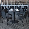 Emma and Oliver 36" Round Laminate X-Base Table Set with 4 Banquet Chairs - 2 of 3