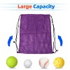 GSE 19"x15" Mesh Drawstring Backpack Bag for Sports Gym Gear, Backpacking, Camping Gear, Travel - 4 of 4