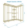 VIPEK L50 Protable Closet Rack Large Corner Freestanding Wardrobe Closet, Max Load 1300LBS, Gold - 3 of 4