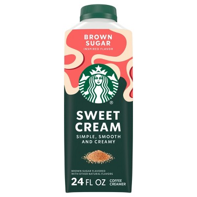 Starbucks Sweet Cream Brown Sugar Dairy Creamer - 24 fl oz: Naturally Flavored, No Artificial Flavors, No High Fructose Corn Syrup