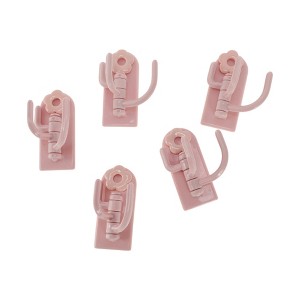 Unique Bargains Utility 3-Hook Adhesive Flower Cutout 3.15"x1.38" 5 Pcs - 1 of 4